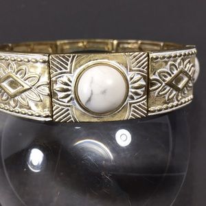 Silpada stretch bracelet gold tone